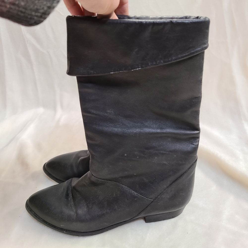 Bandits Women's Black Leather Boots Size 6.5